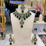 Load image into Gallery viewer, Emerald Victorian Diamond Necklace
