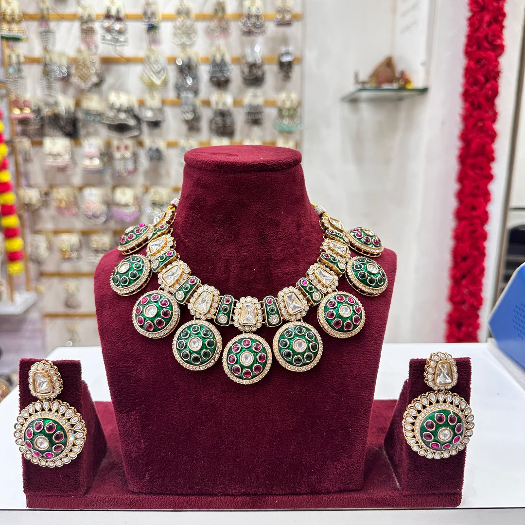 Tyani Kundan Polki Choker Set