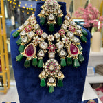 Load image into Gallery viewer, Rakhee Semi Bridal Kundan Polki Necklace
