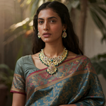 Load image into Gallery viewer, Purvi Fusion Rajwadi Choker Set
