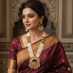 Load image into Gallery viewer, Ashwini Heavy Long Rajwadi Necklace
