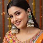 Load image into Gallery viewer, Shonali Statement Premium Brass Jhumka
