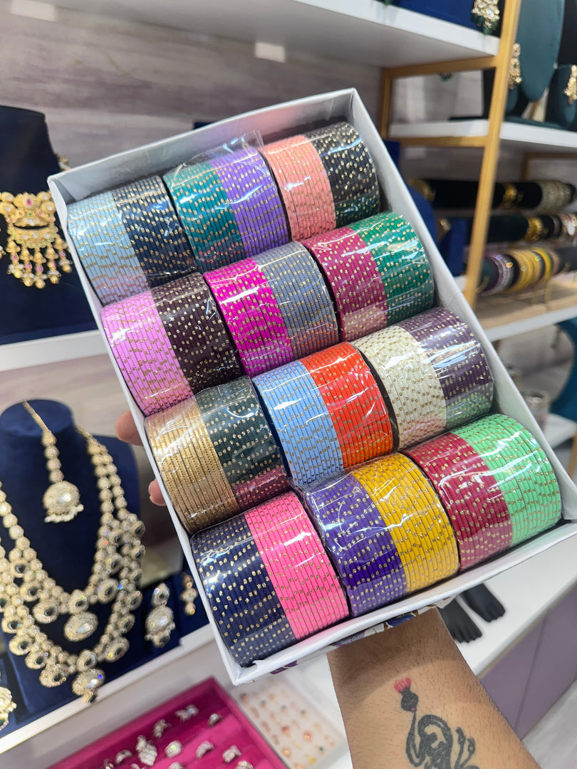 24 Colours Albela Metal Bangles (12 Bangles Each Colour)