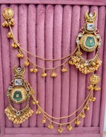 Load image into Gallery viewer, Aabha Kashmiri Earrings With Brass Kanchain
