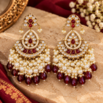 Load image into Gallery viewer, Nuzhat Chandbali- Maroon