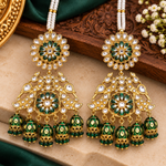 Load image into Gallery viewer, Nancy Meenakari 4 Jhumki Earrings With Kaanchain