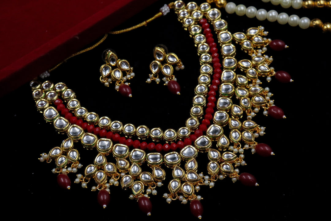 Samanvi 3 Layer Kundan Choker With Back Meenakari