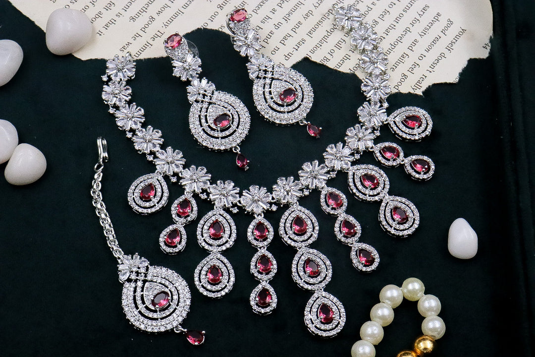 Siara A D Choker Set With Teeka