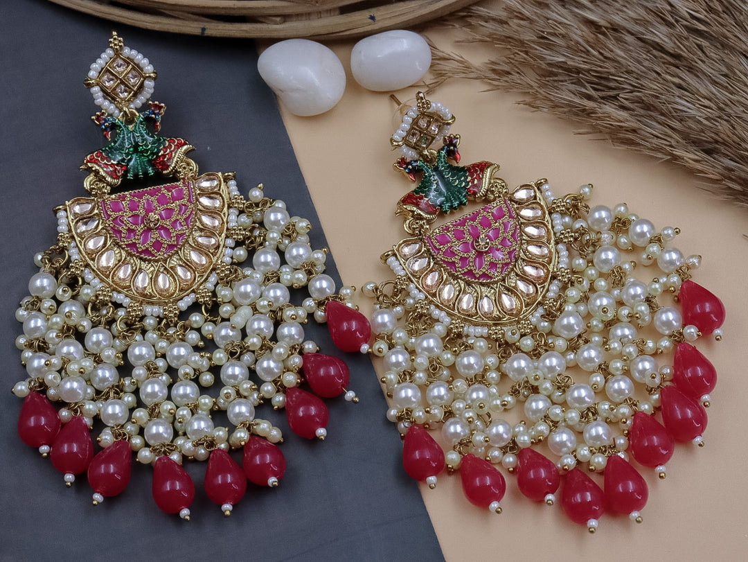 Peacock Pearl Latkan Earring