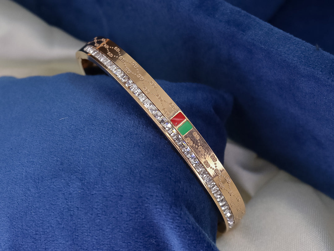 Rihana Stainless Steel Rosegold Kada
