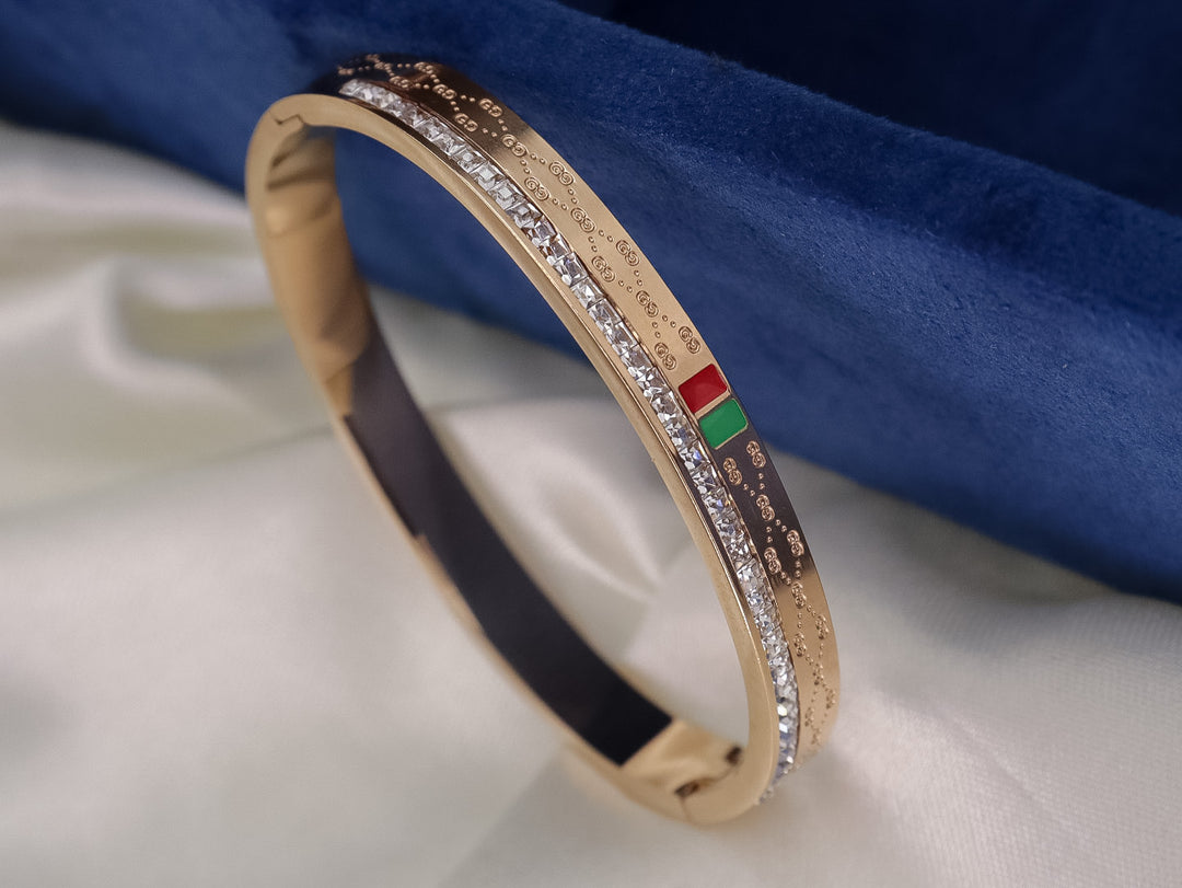 Rihana Stainless Steel Rosegold Kada