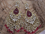 Load image into Gallery viewer, Asma Colourful Chandbali With Pearl Latkan
