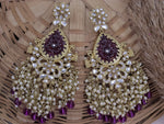 Load image into Gallery viewer, Asma Colourful Chandbali With Pearl Latkan
