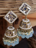 Load image into Gallery viewer, Debora Mirror Ethnic Jhumkis

