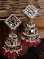 Load image into Gallery viewer, Debora Mirror Ethnic Jhumkis
