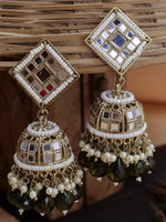 Load image into Gallery viewer, Debora Mirror Ethnic Jhumkis
