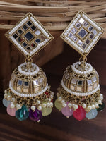 Load image into Gallery viewer, Debora Mirror Ethnic Jhumkis
