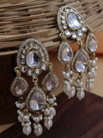 Load image into Gallery viewer, Abigail Colourful Kundan Chandbali
