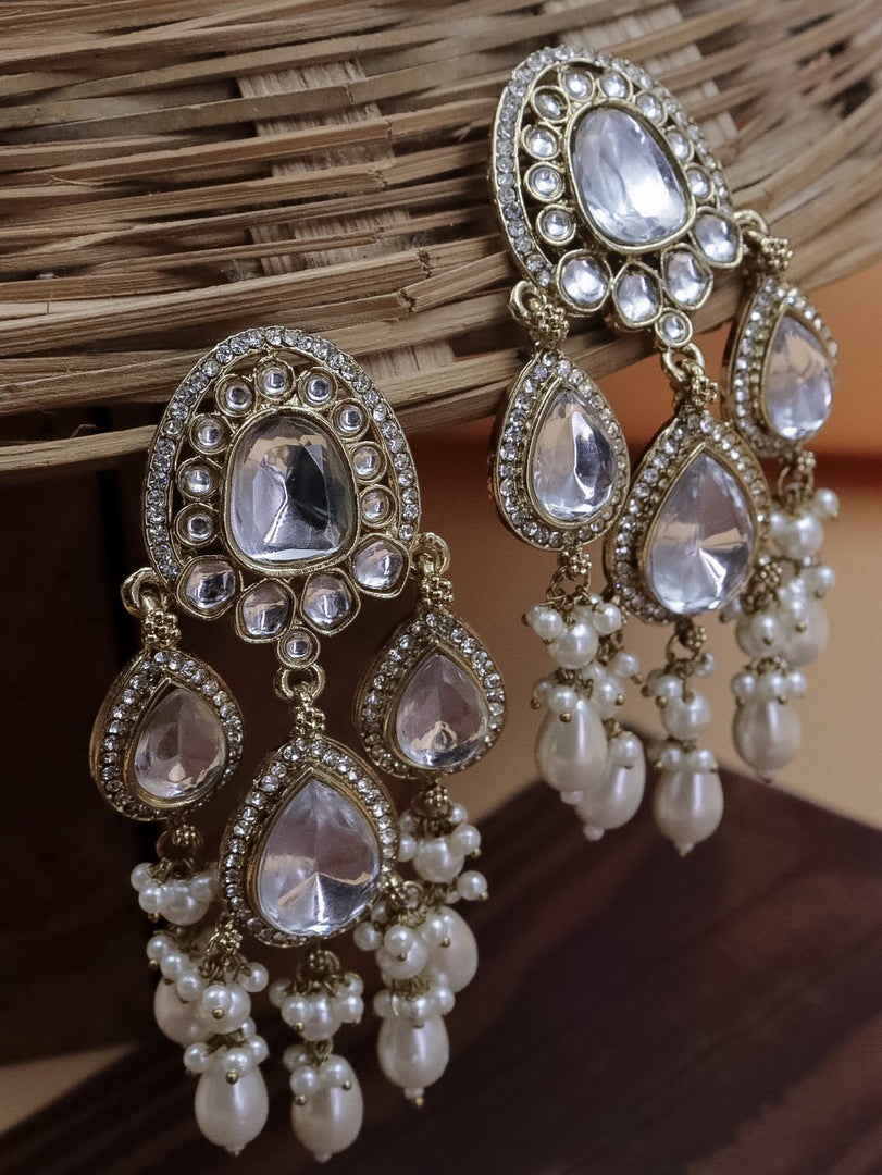 Abigail Colourful Kundan Chandbali