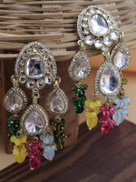 Load image into Gallery viewer, Abigail Colourful Kundan Chandbali
