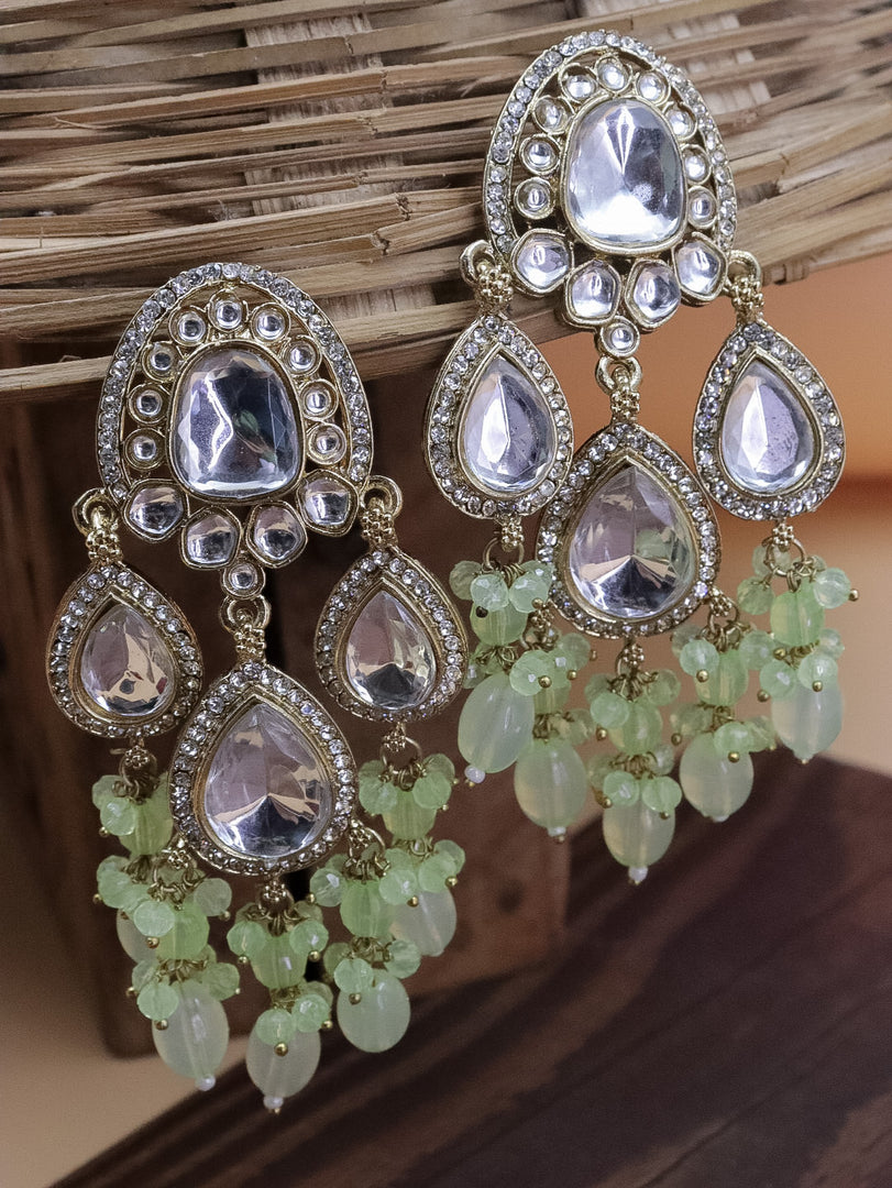 Abigail Colourful Kundan Chandbali
