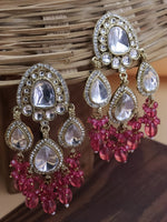 Load image into Gallery viewer, Abigail Colourful Kundan Chandbali

