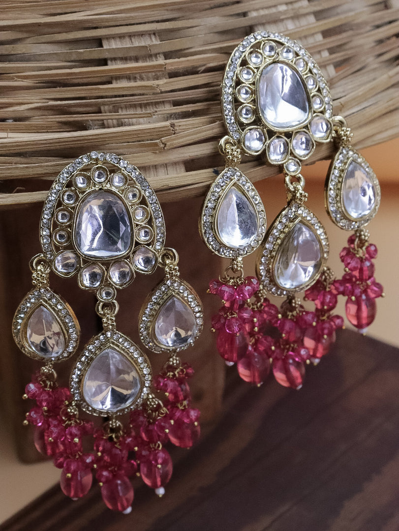 Abigail Colourful Kundan Chandbali