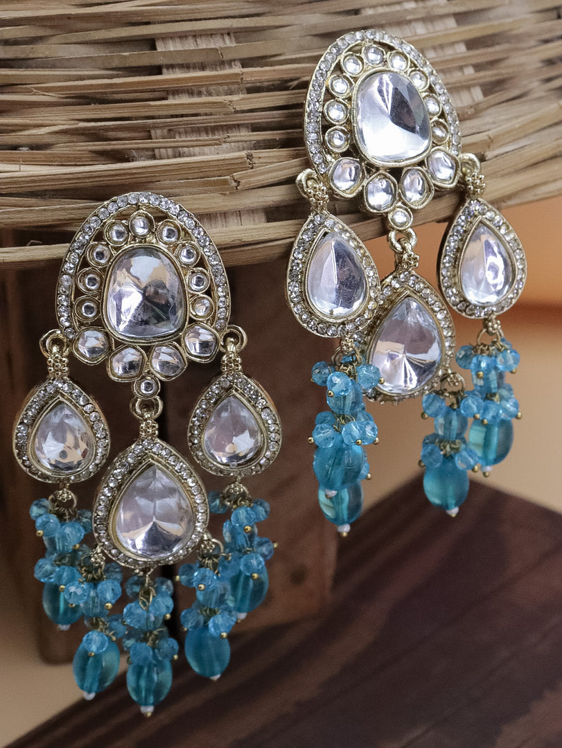 Abigail Colourful Kundan Chandbali