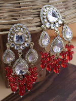 Load image into Gallery viewer, Abigail Colourful Kundan Chandbali
