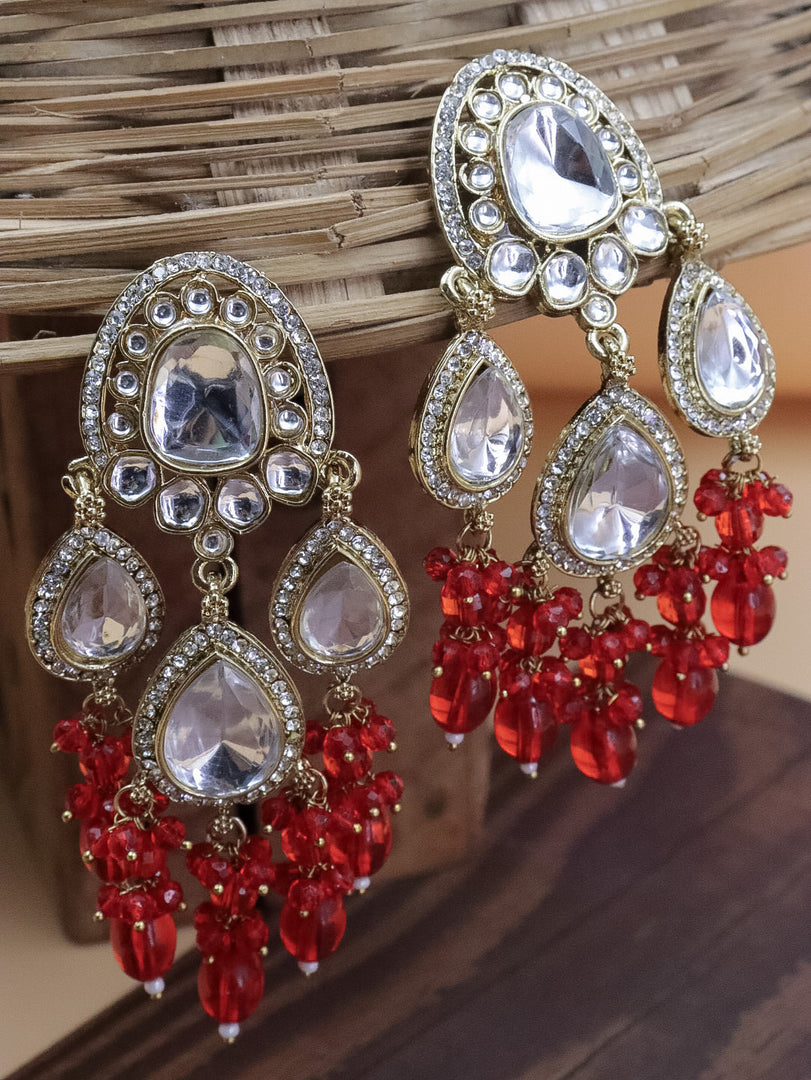 Abigail Colourful Kundan Chandbali