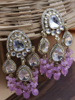 Load image into Gallery viewer, Abigail Colourful Kundan Chandbali
