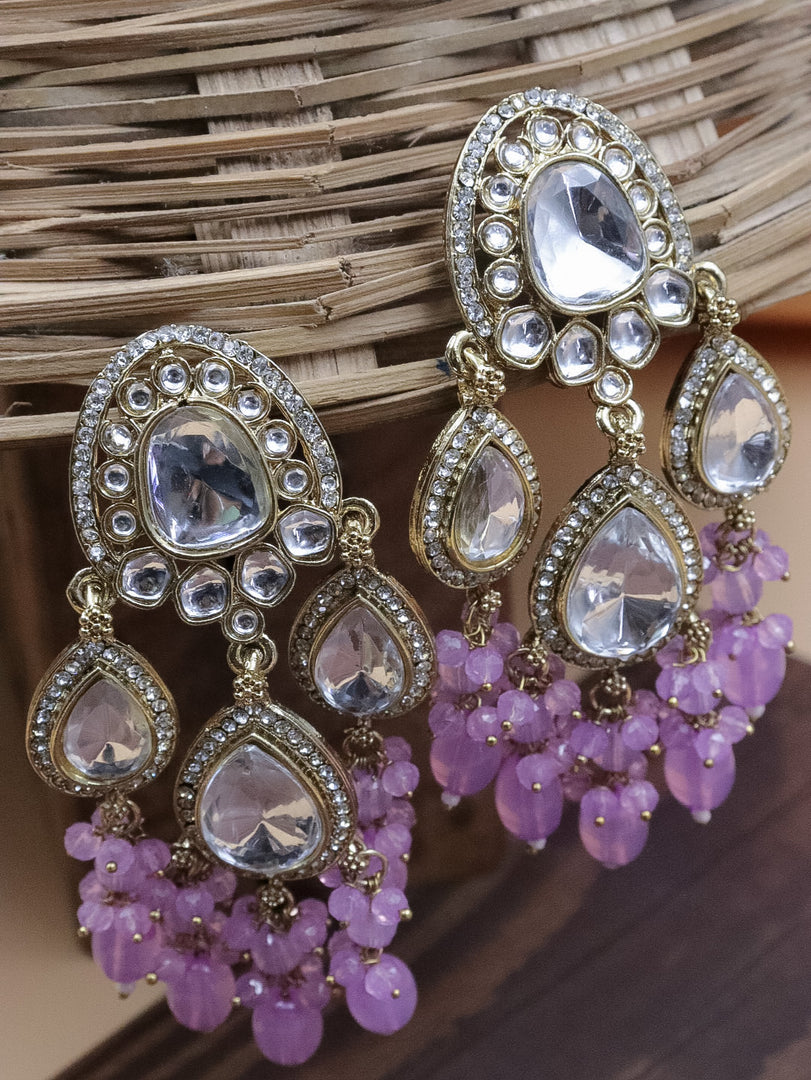 Abigail Colourful Kundan Chandbali