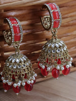 Load image into Gallery viewer, Hinal Kundan Hoop Jhumka
