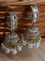 Load image into Gallery viewer, Hinal Kundan Hoop Jhumka
