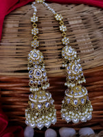 Load image into Gallery viewer, Mannara Jhumka With Heavy Kanchain
