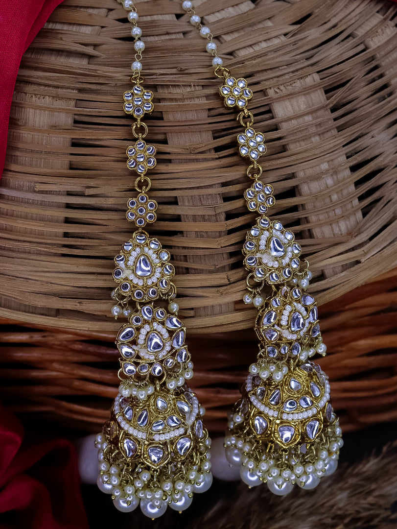 Mannara Jhumka With Heavy Kanchain