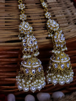 Load image into Gallery viewer, Mannara Jhumka With Heavy Kanchain
