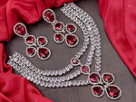 Load image into Gallery viewer, Nyra Designer American Diamond Choker Set 3 Layer

