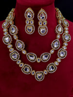 Load image into Gallery viewer, Sameera Polki Look alike Long Kundan Necklace
