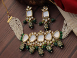 Load image into Gallery viewer, Gulmohar Kundan Choker - Dark Green
