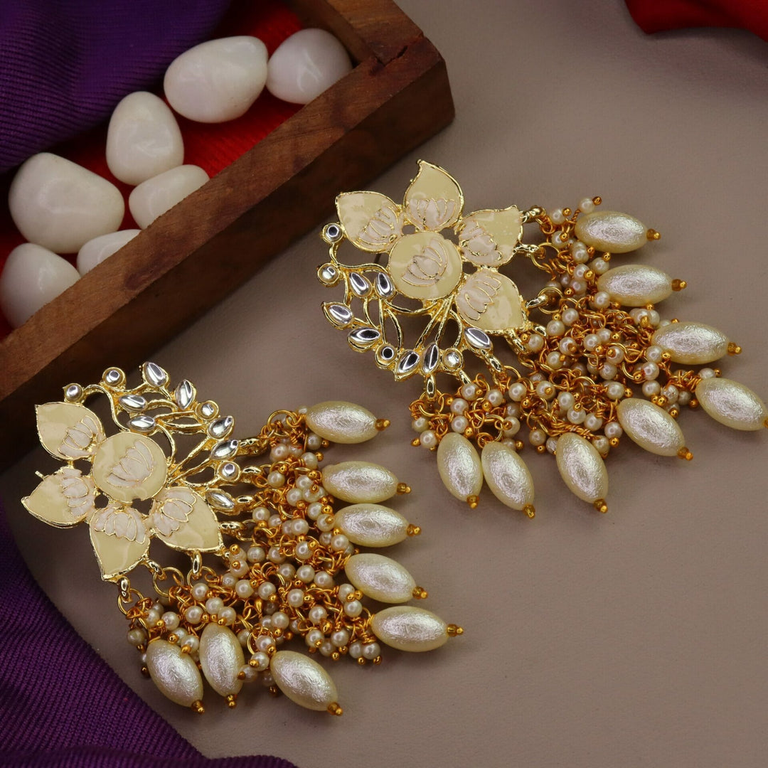 Flower Meenakari Earring