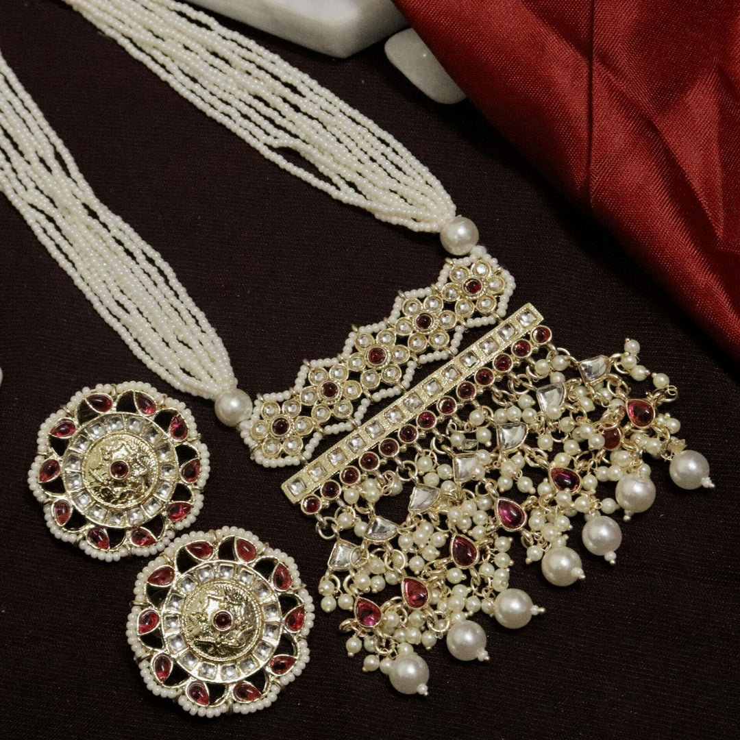 Chandni Long Set - Ruby