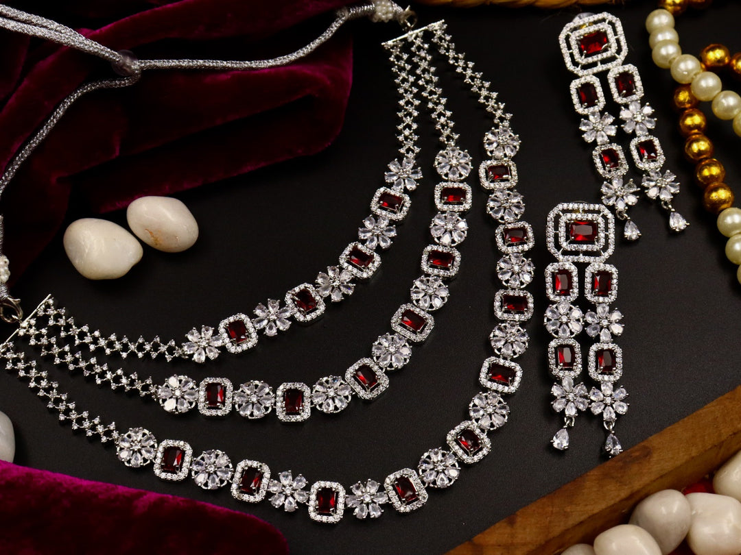 Pahar 3 Layer AD Choker Set - Ruby