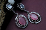 Load image into Gallery viewer, Neeva Black Rosegold Premium AD Earrings
