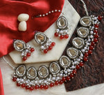 Load image into Gallery viewer, Preeti Black Polish Choker
