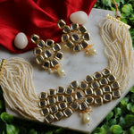 Load image into Gallery viewer, Shanaya Mirror Finish Kundan Choker - Cream
