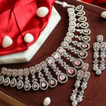 Load image into Gallery viewer, Tanvi AD Choker With Mangtika- Baby Pink
