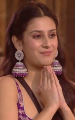 Load image into Gallery viewer, Kaur Jhumka With Pearl Kaan-Chain  ( Over size Jhumka )
