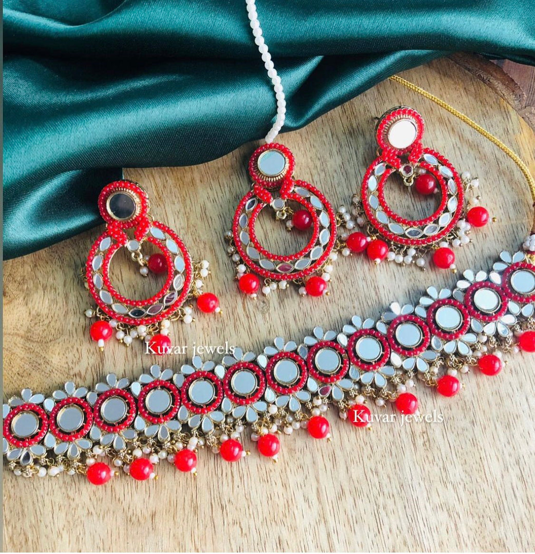 Asma Mirror Choker Set